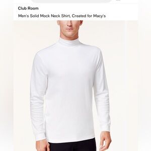 Club Room Men's White Mock Neck turtleneck